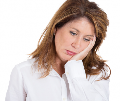 Woman feeling ashamed