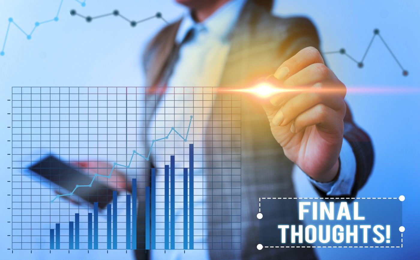 Conceptual hand writing showing Final Thoughts. Concept meaning should be last few sentences within your conclusions